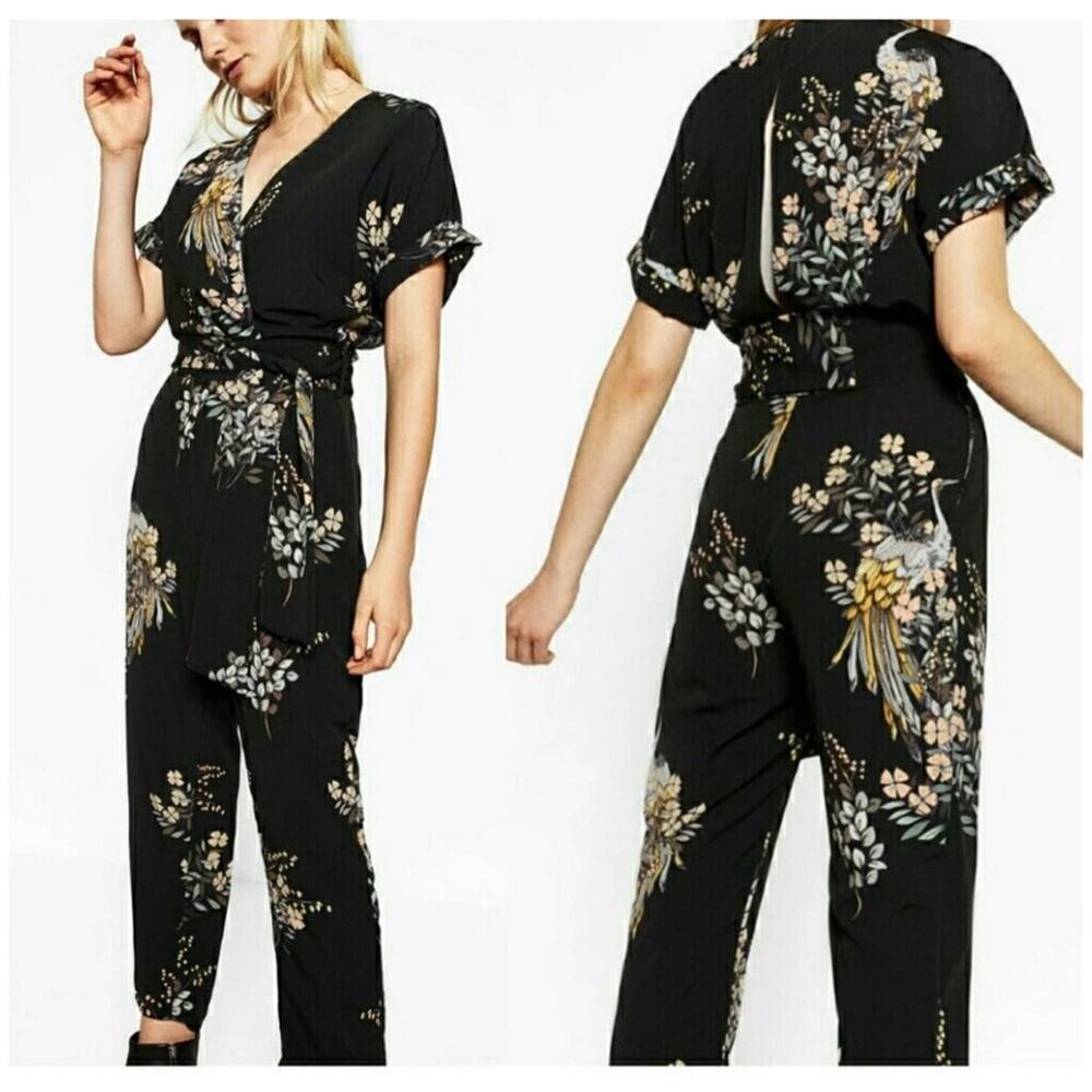 ZARA Floral Jumpsuit